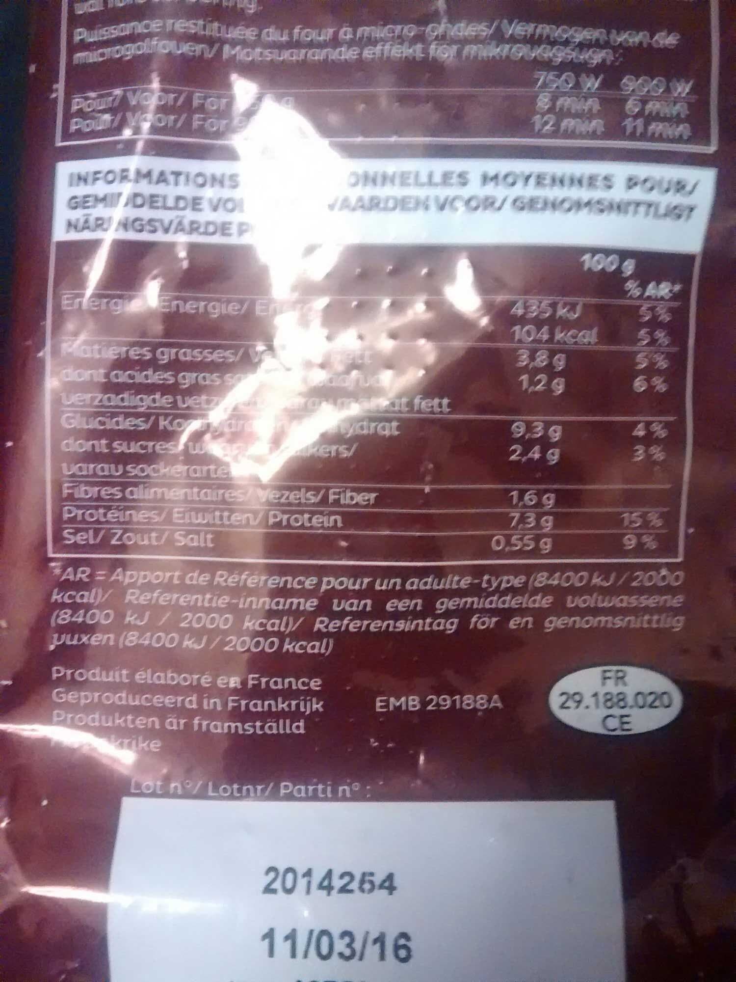 Picard Au Menu Poulet, Légumes, Petites Pâtes, Mozzarella - Surgelé packshot