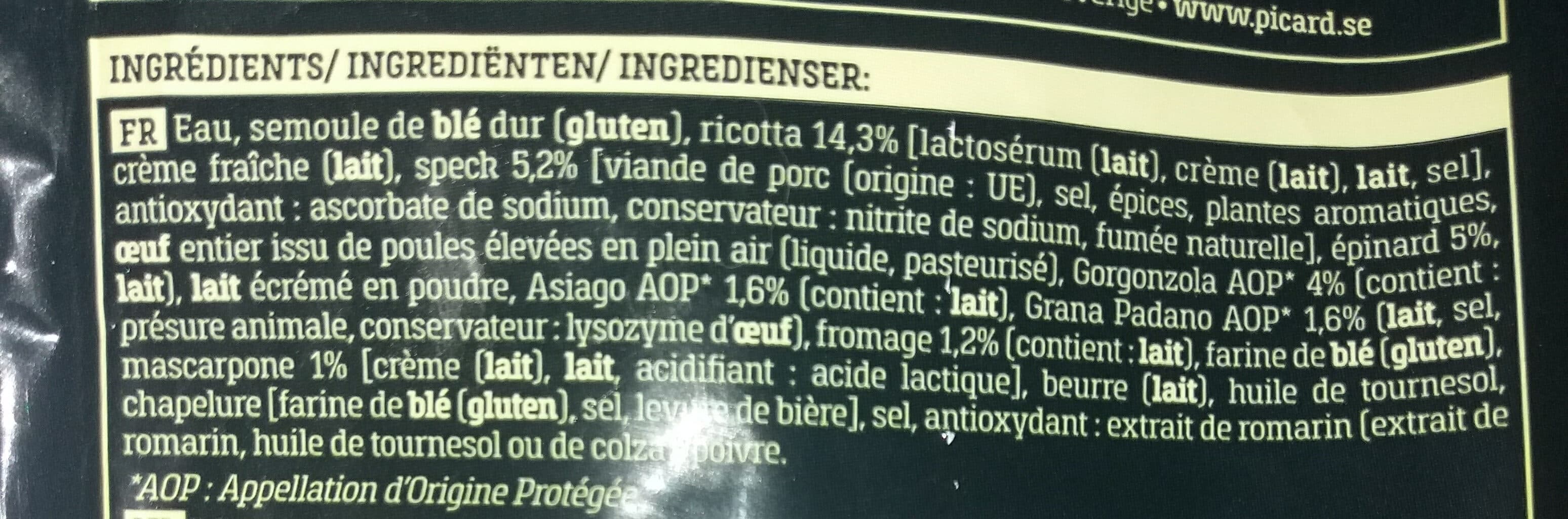 Picard Ravioli au Speck, sauce aux fromages italiens packshot