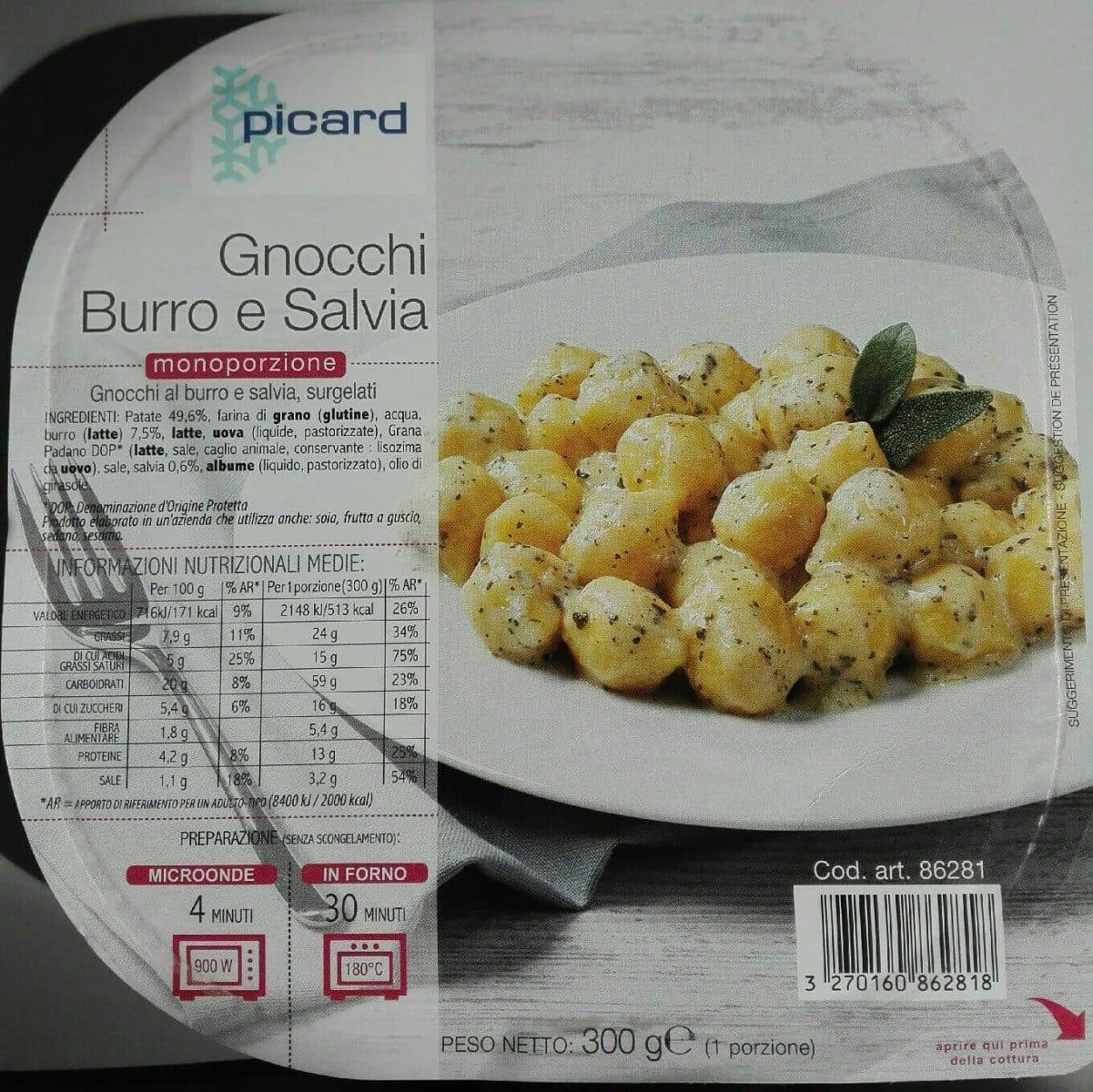 Picard Gnocchi burro e salvia packshot