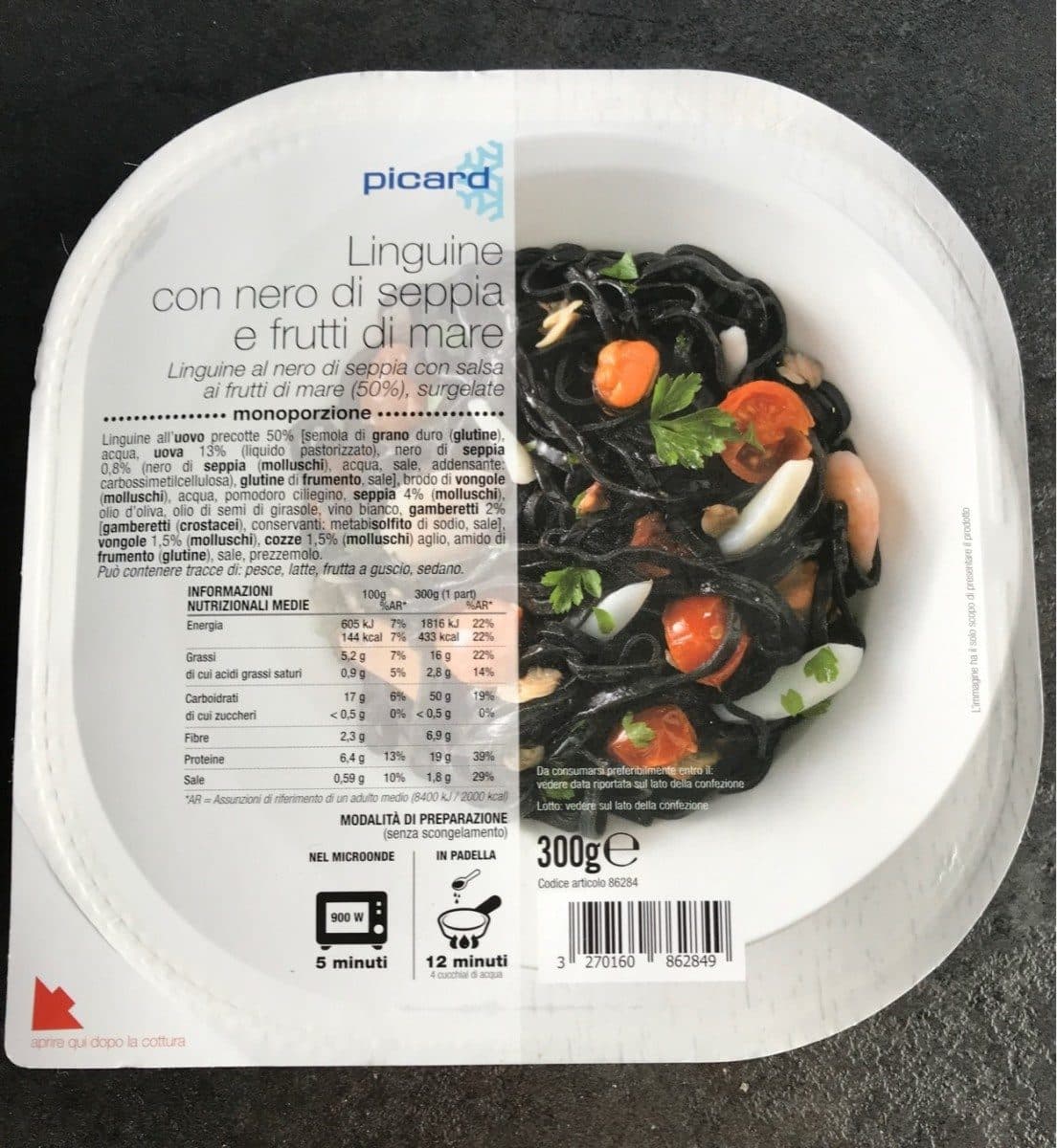 Picard Linguine con nero di seppia e frutti di mare packshot