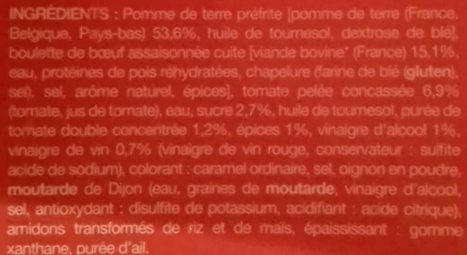 Picard Boulettes de boeuf sauce barbecue et potatoes packshot