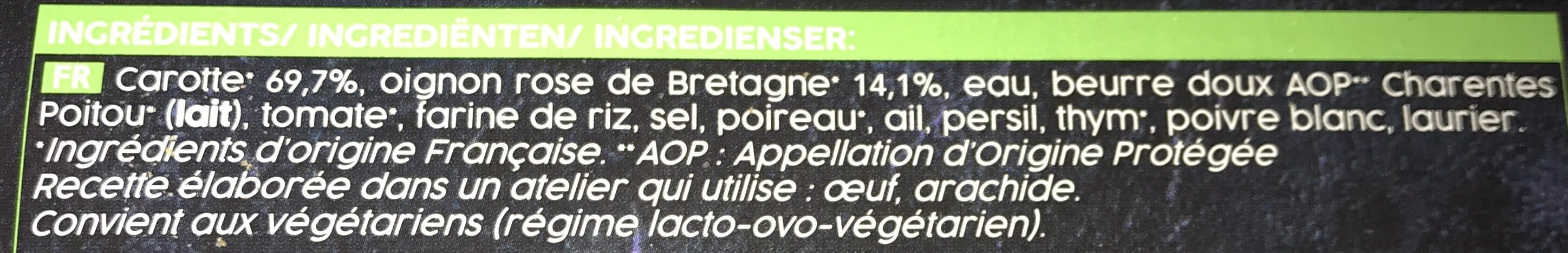 Picard Carottes braisées aux oignons roses de Bretagne packshot