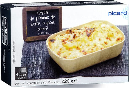 Picard Gratin de pomme de terre, oignon, comté surgelé packshot