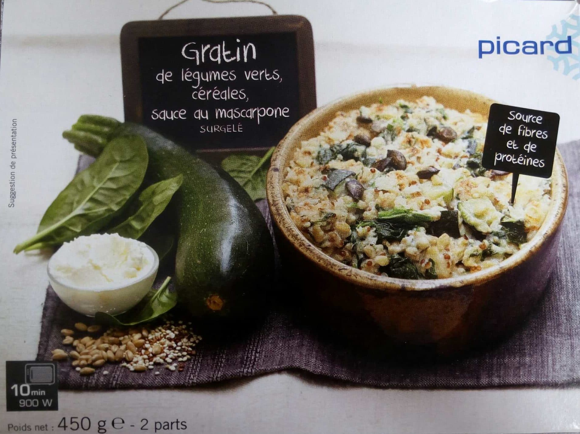 Picard Gratin de légumes verts, céréales, sauce mascarpone packshot