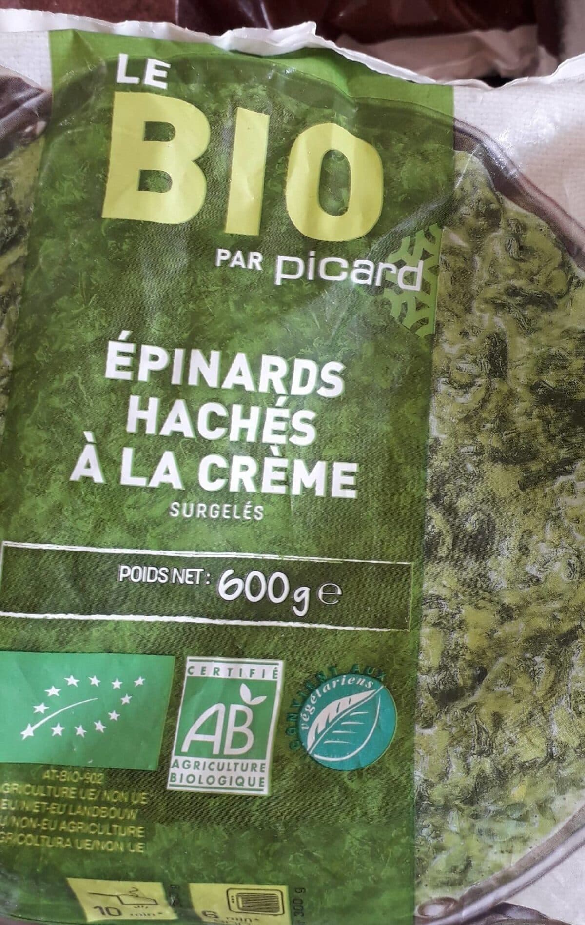 Picard Épinards hachés à la crème bio packshot