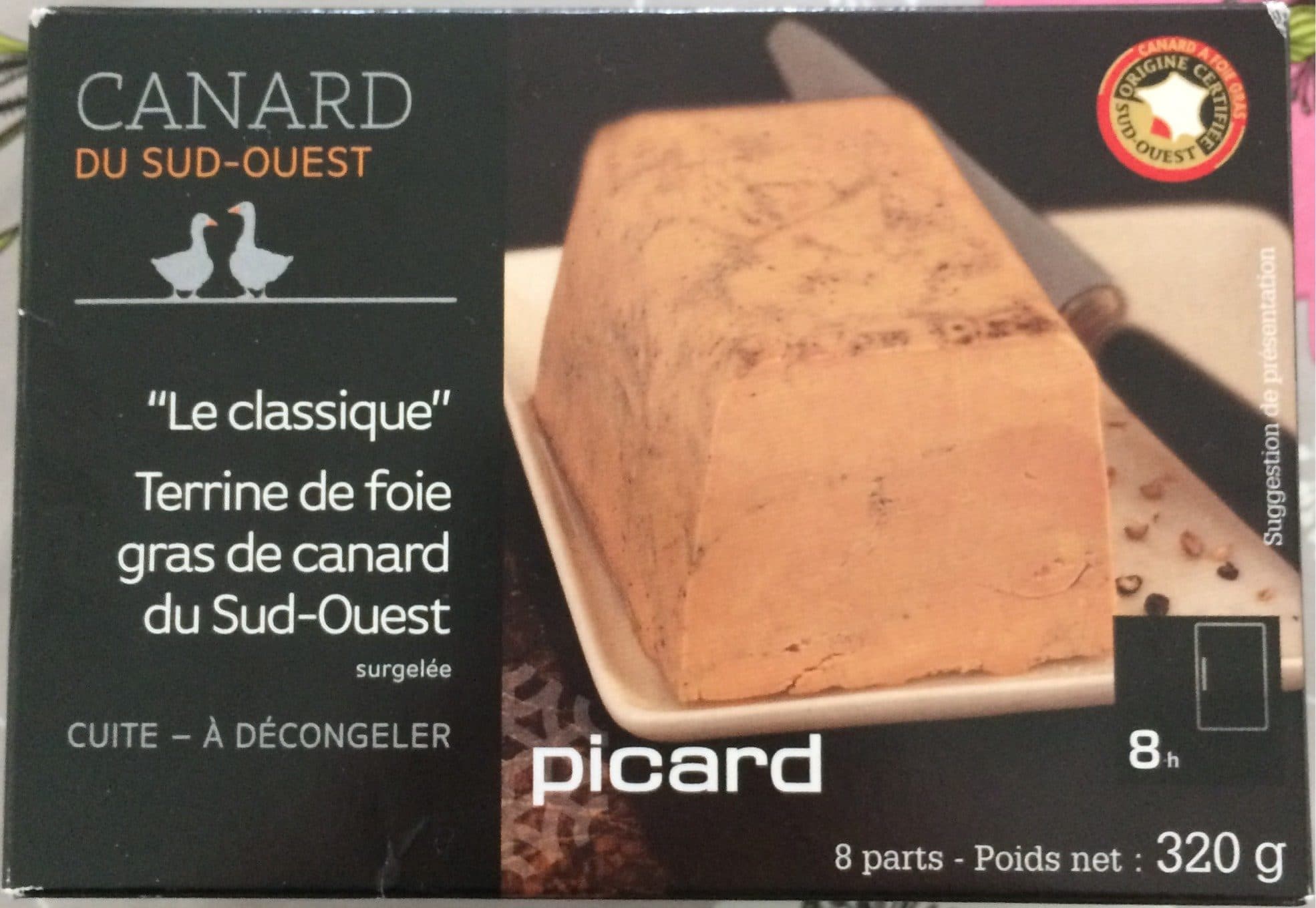 Picard Le classique - Terrine de foie gras de canard du Sud-Ouest packshot