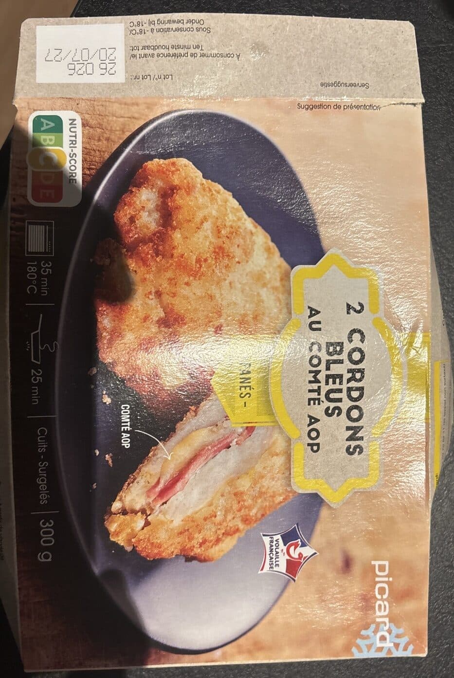 Picard Cordons bleus au Comté AOP packshot
