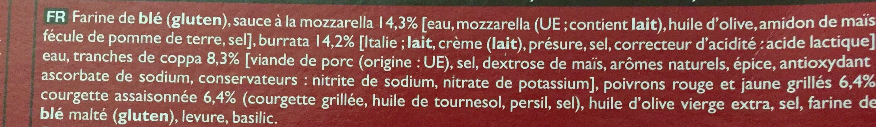 Picard Pizza Coppa Légumes Burrata packshot