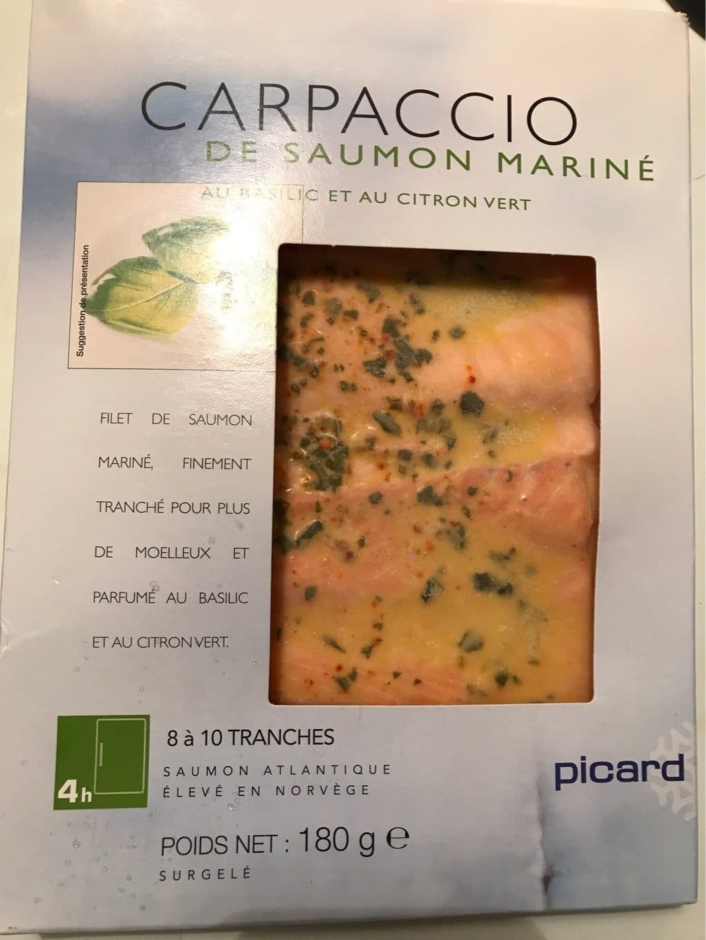 Picard Carpaccio de saumon mariné packshot