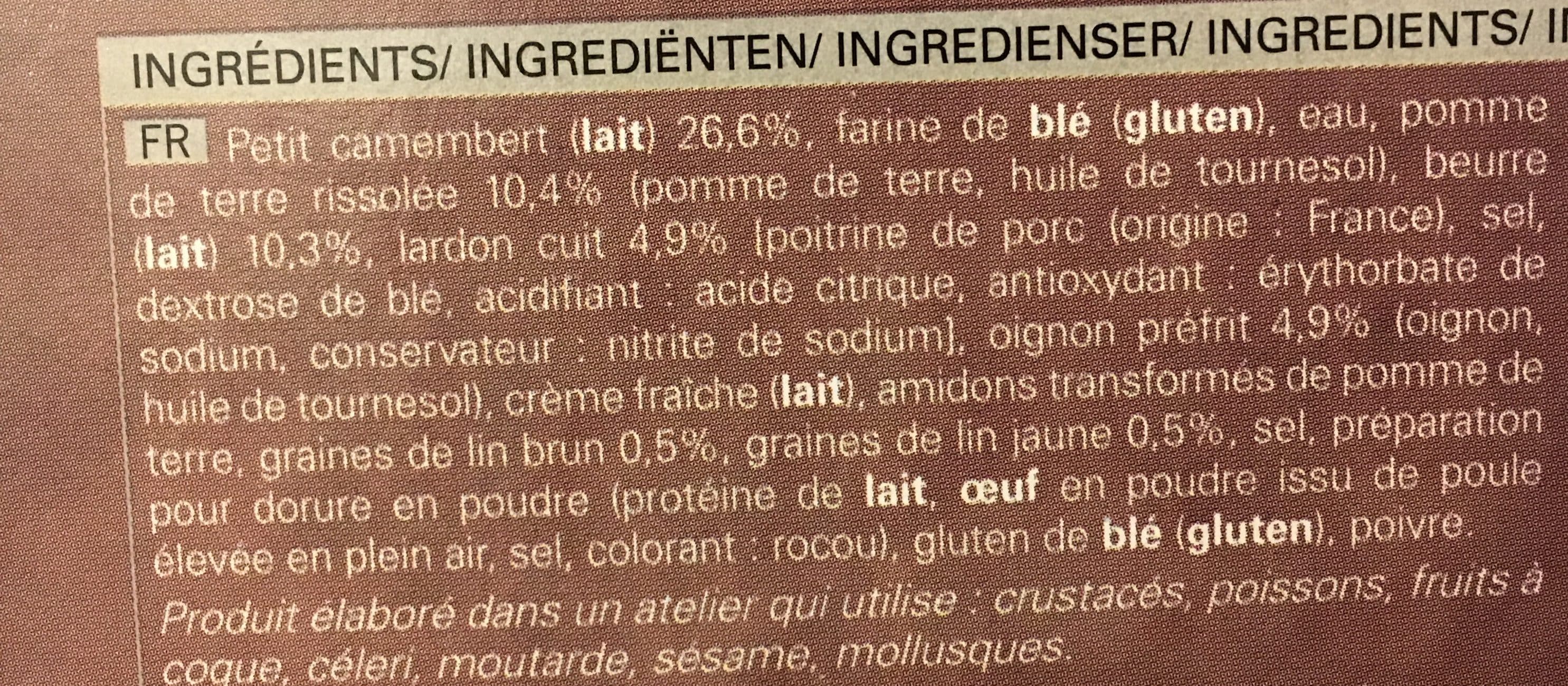 Picard Camembert Gourmand, Pommes de Terre, Lardon, Oignons Cuisinés packshot