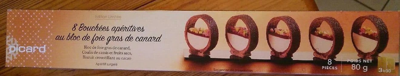 Picard 8 Bouchées Apéritives au Bloc de Foie Gras de Canard packshot