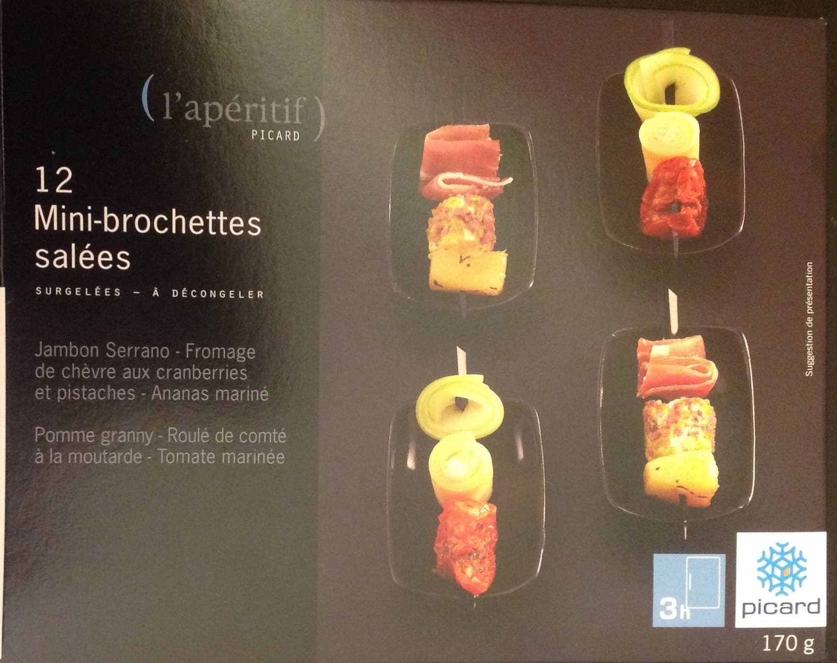 Picard 12 mini brochettes salees packshot