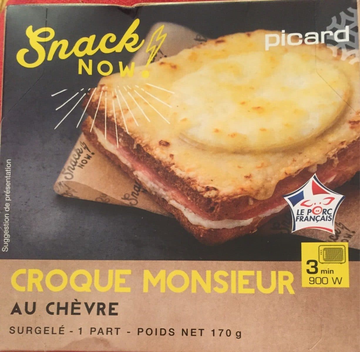 Picard Croque monsieur au chevre packshot