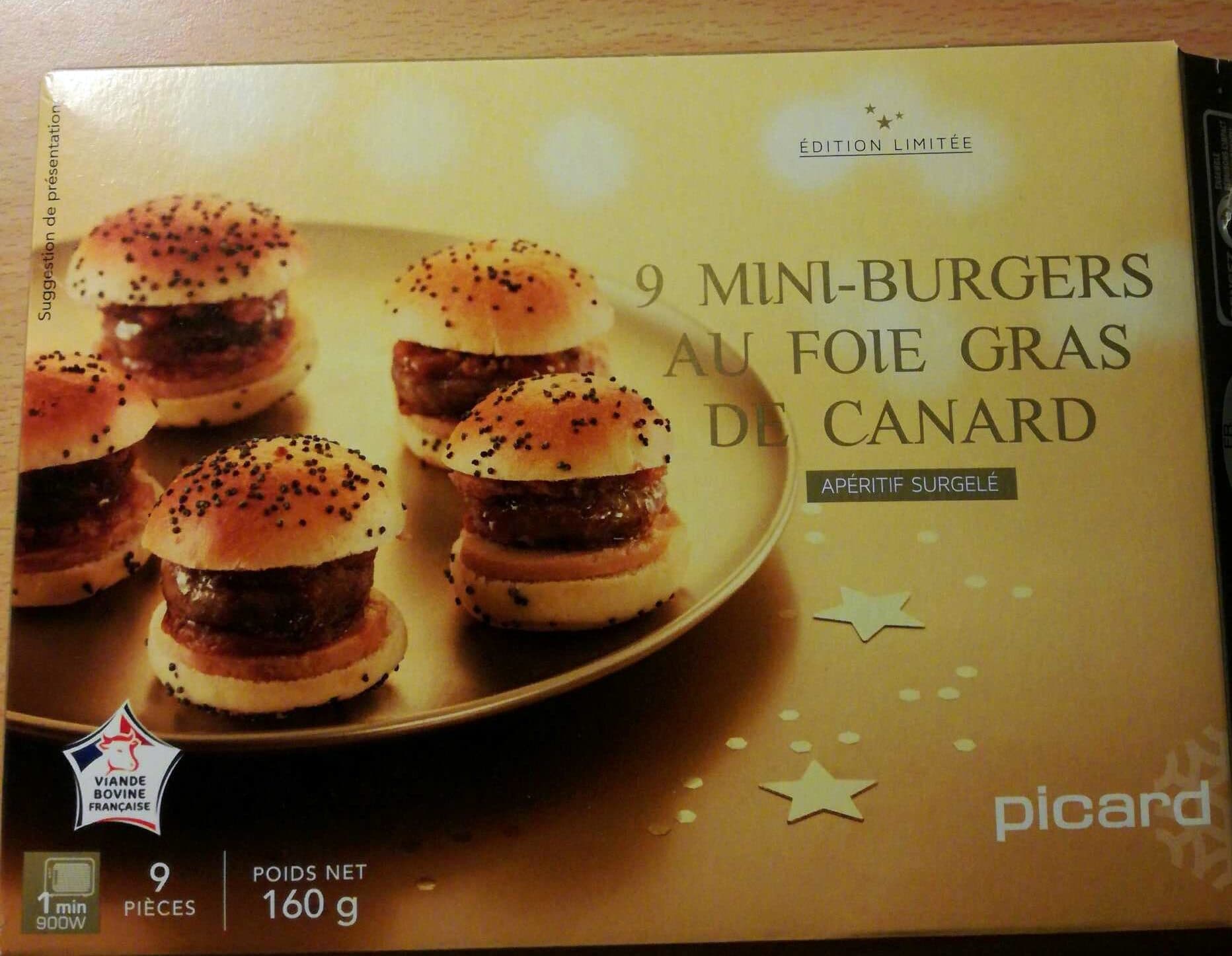 Picard 9 mini burgers au foie gras de canard packshot