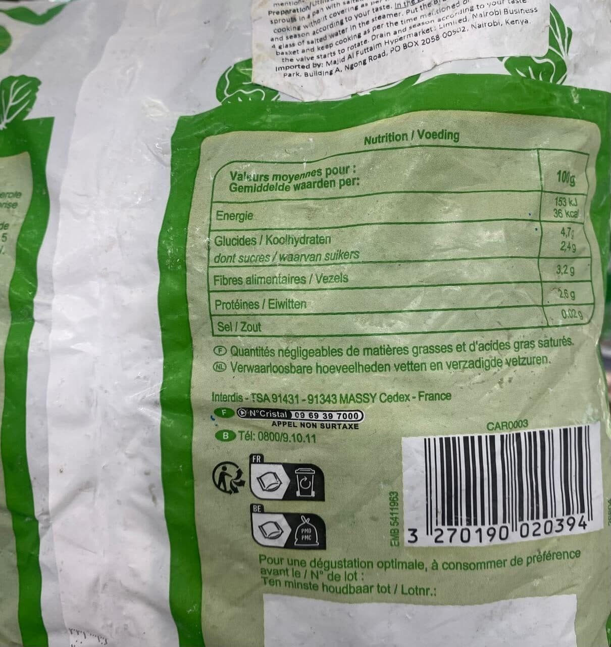 Carrefour Choux de Bruxelles packshot