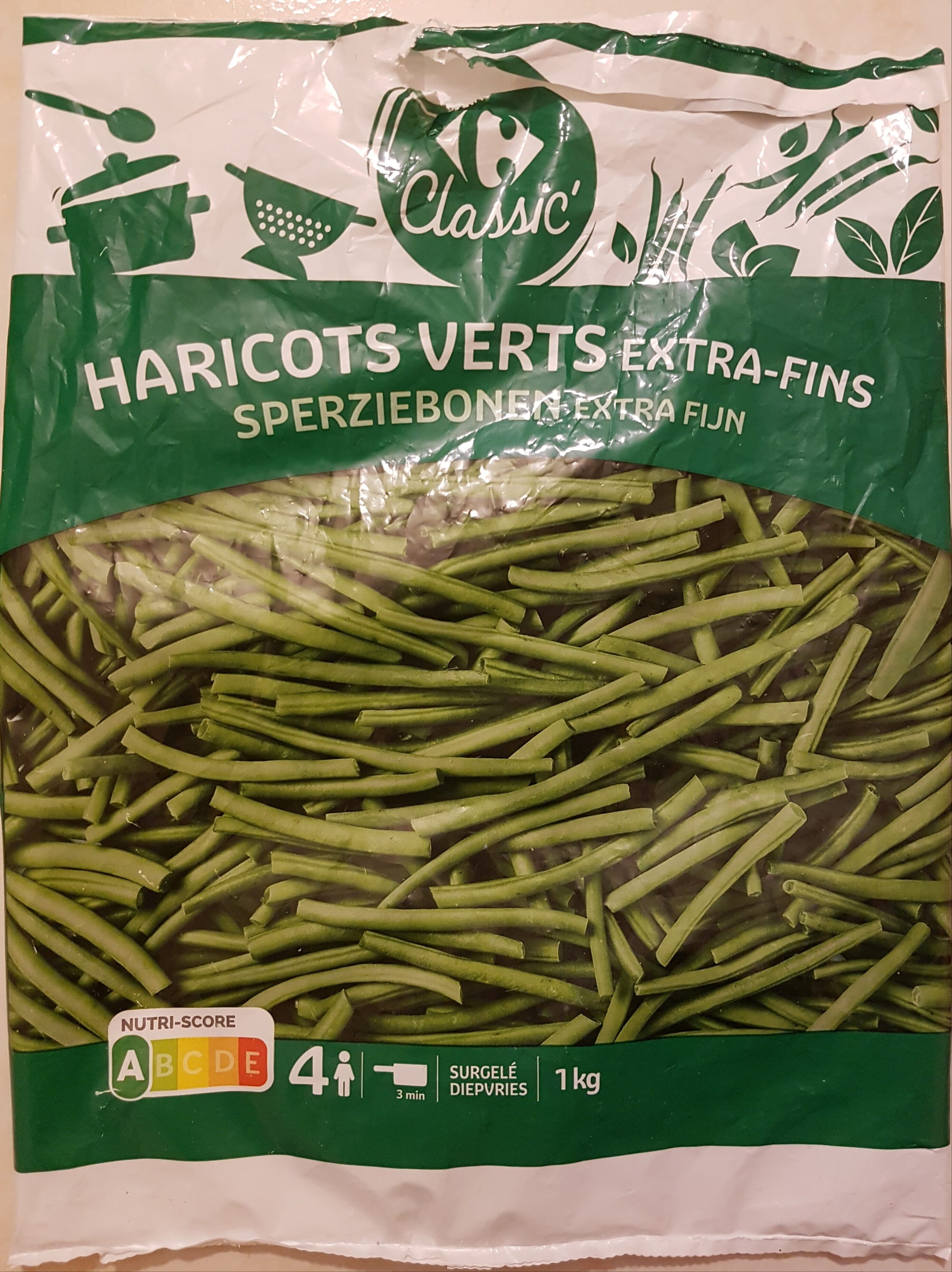 Récemment consommé Haricots verts extra-fins packshot