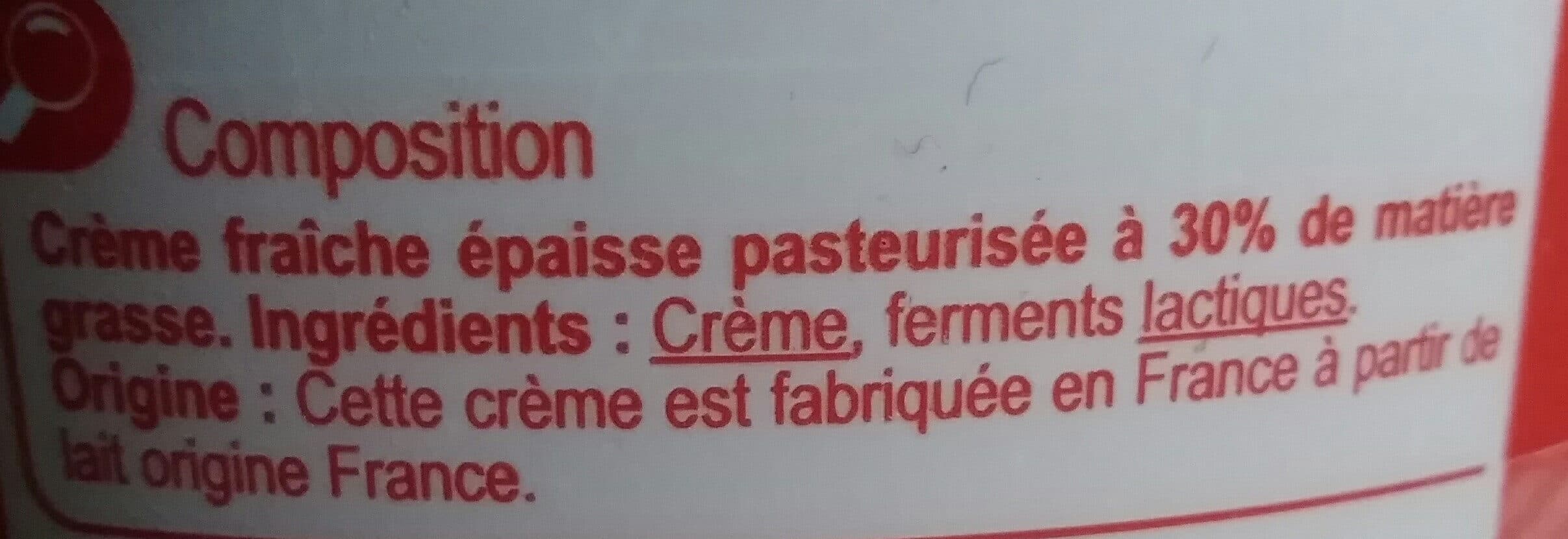 Carrefour Crème fraîche épaisse Entière packshot