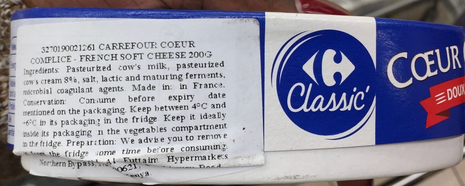 Carrefour Cœur Complice doux et crémeux packshot