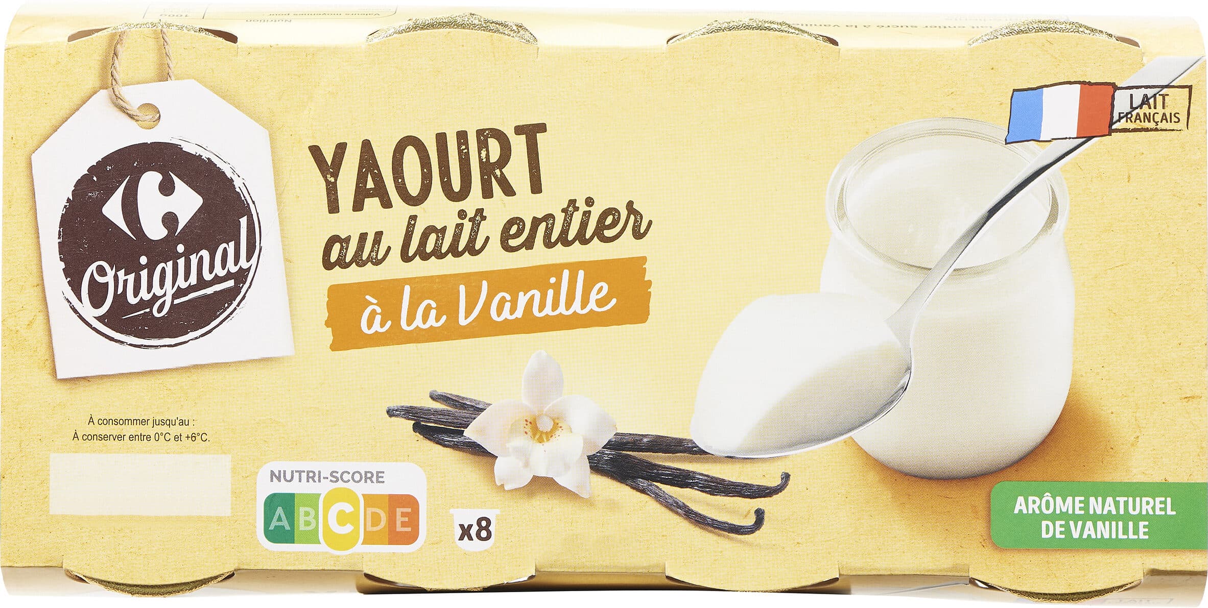Carrefour Yaourt saveur vanille packshot
