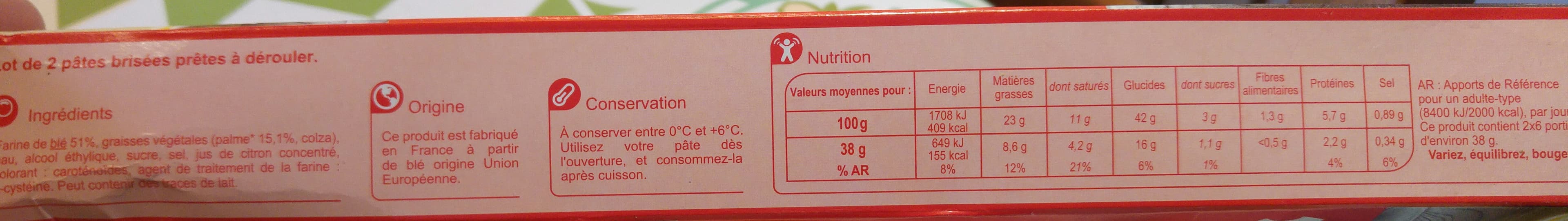 Carrefour Pâte brisée packshot