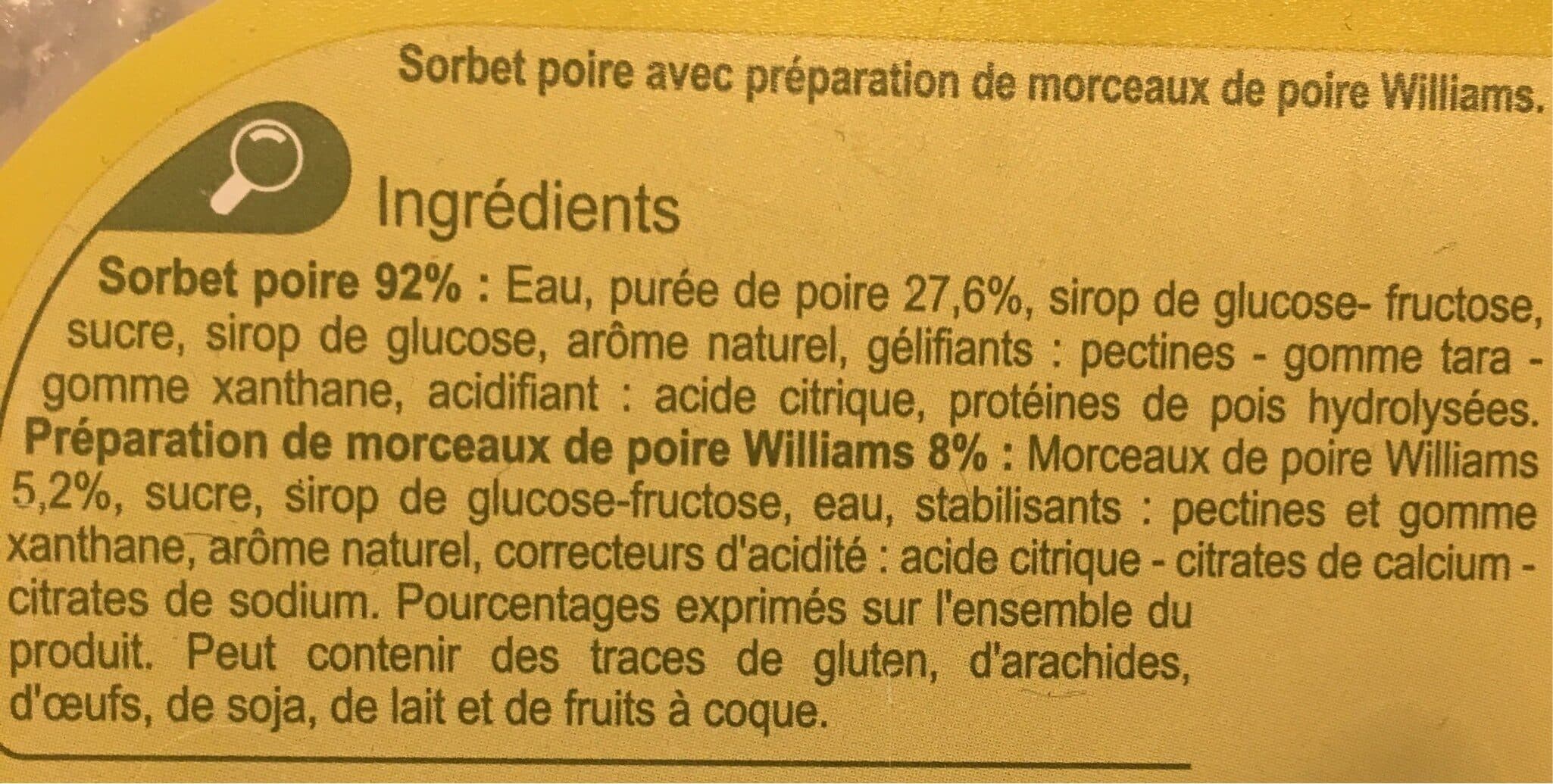 Carrefour Sorbet Poire Williams packshot