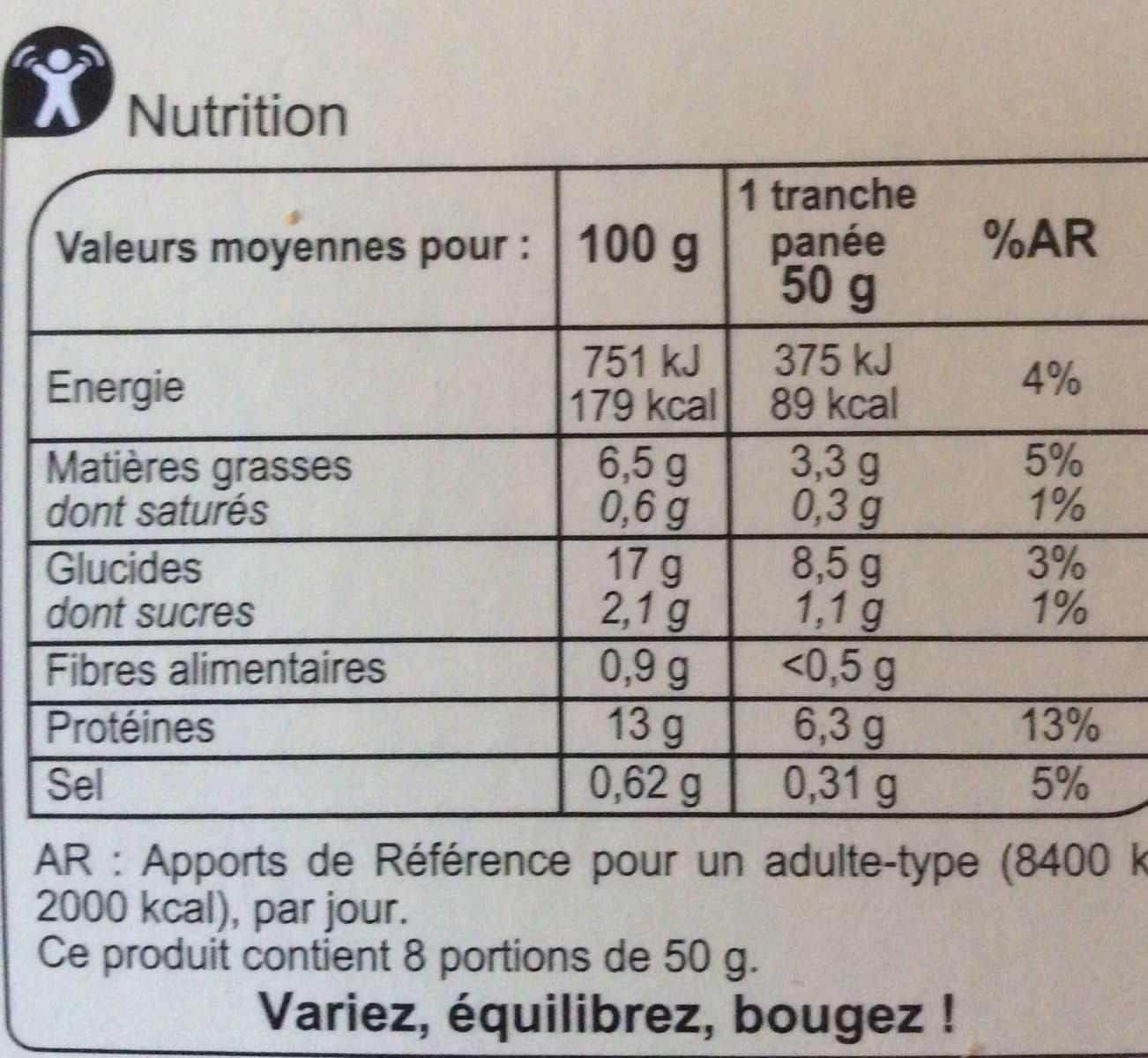 Carrefour 8 Tranches panées Cabillaud packshot