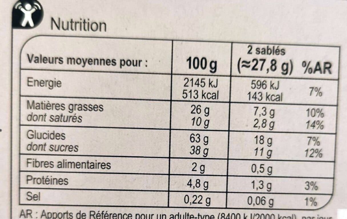 Carrefour Sablés croquants packshot