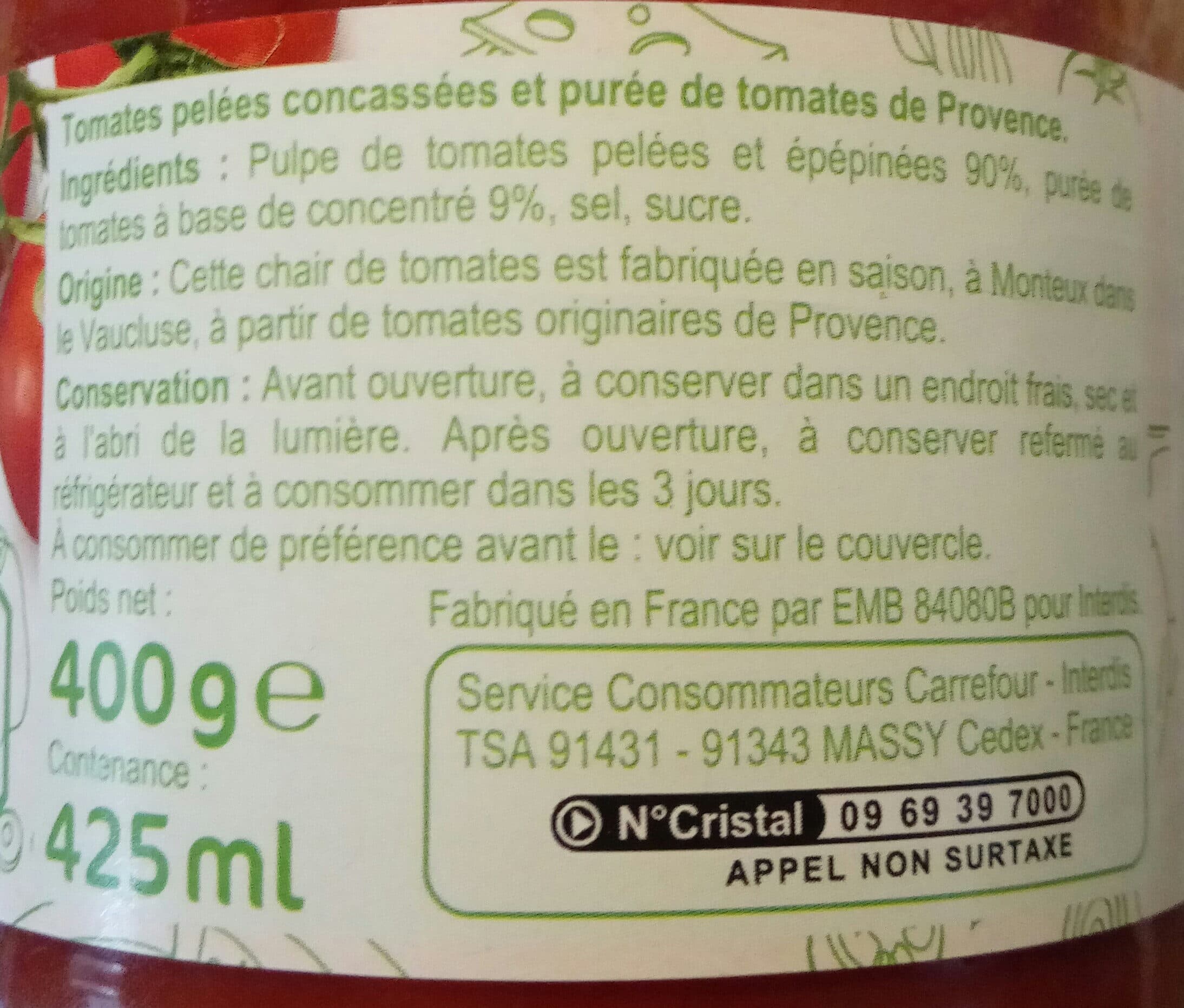 Carrefour Chair de tomates packshot