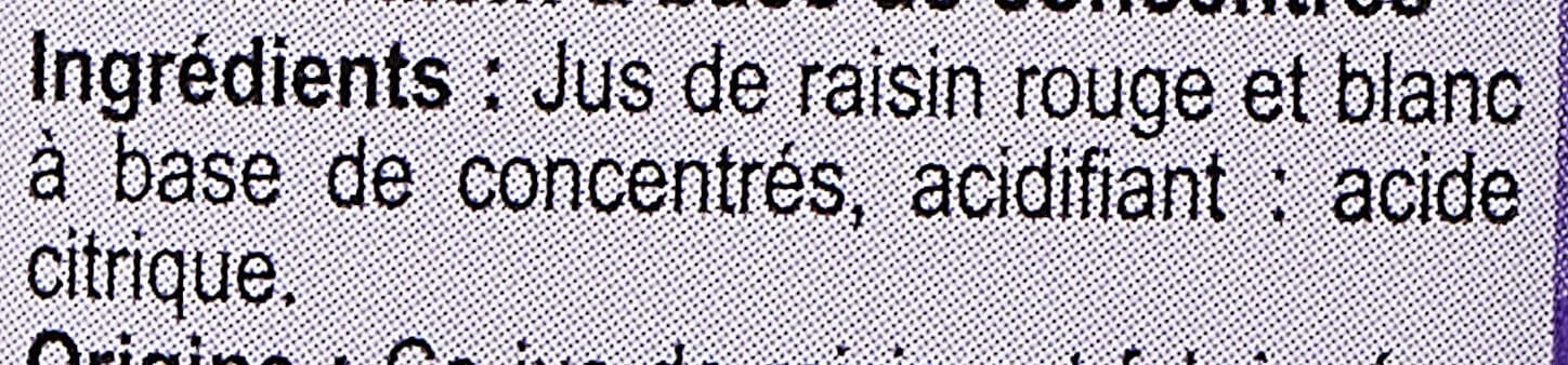 Carrefour Raisin, Jus à base de concentré packshot