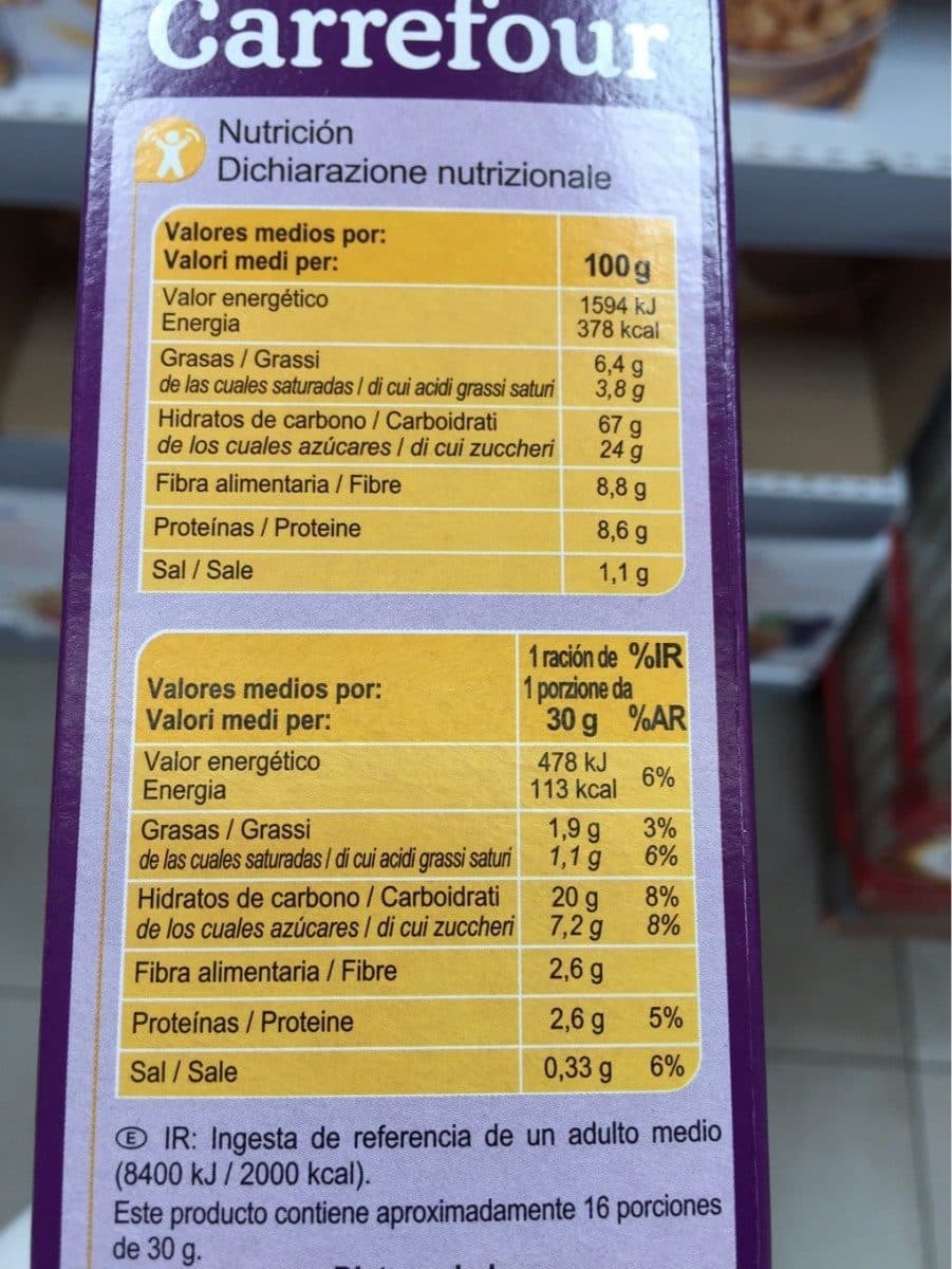 Carrefour Fibra 5 dried fruits packshot