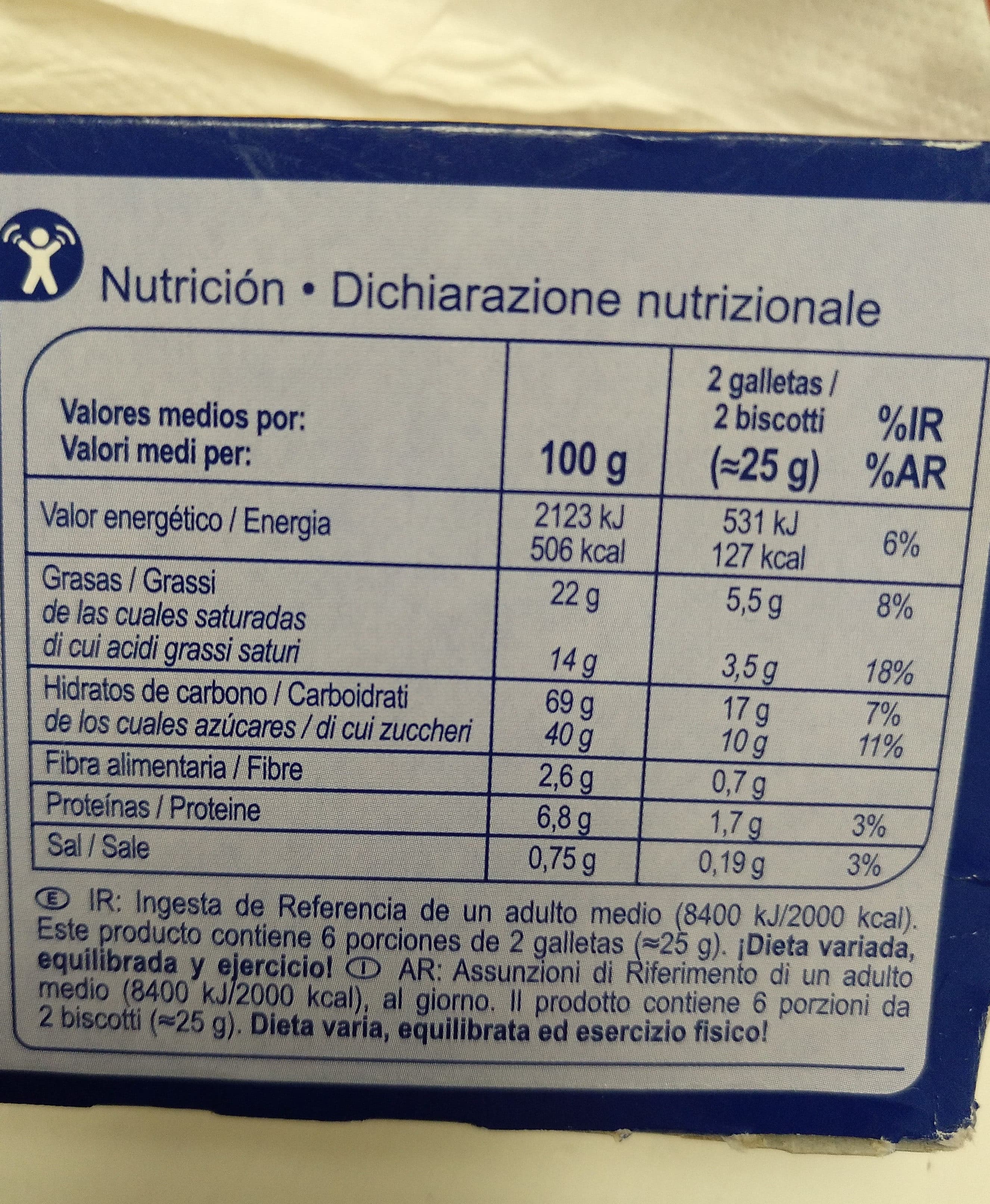 Carrefour Galleta tableta chocolate con leche packshot