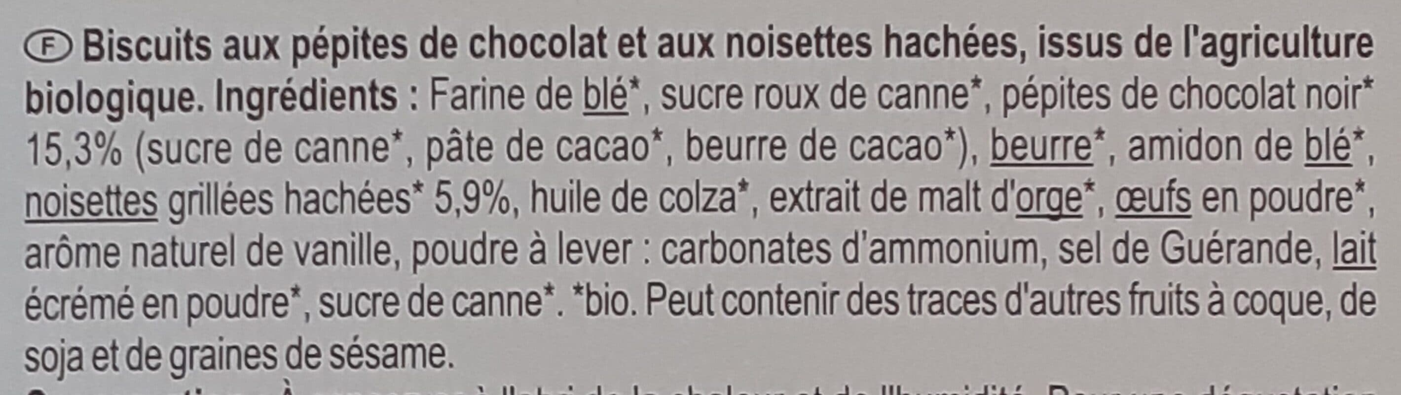 Carrefour BIO COOKIES Chocolat Noisettes packshot