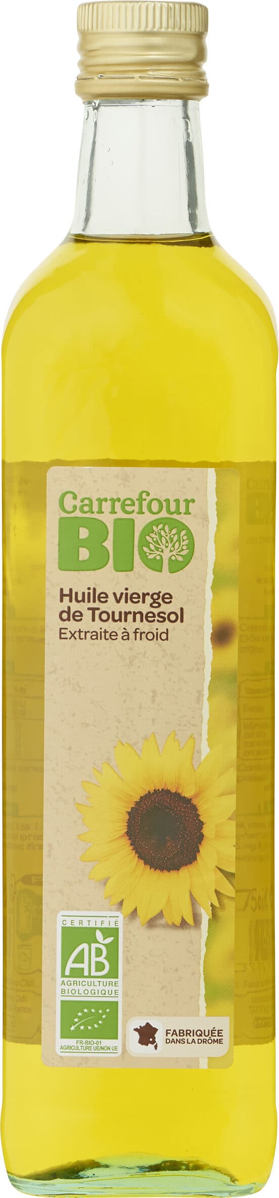 Carrefour BIO Huile vierge de tournesol bio packshot
