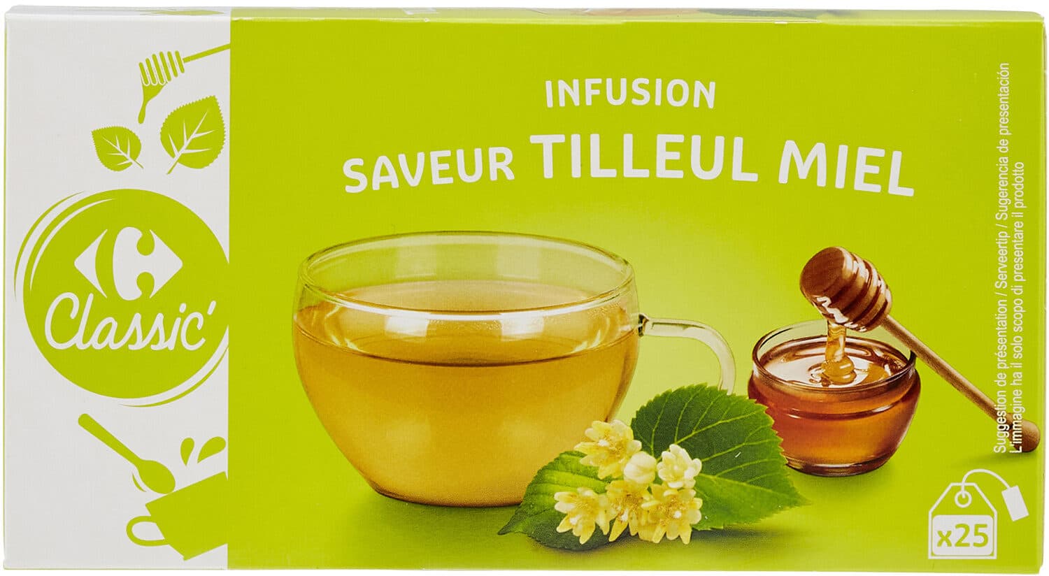 Carrefour Infusion saveur tilleul miel packshot