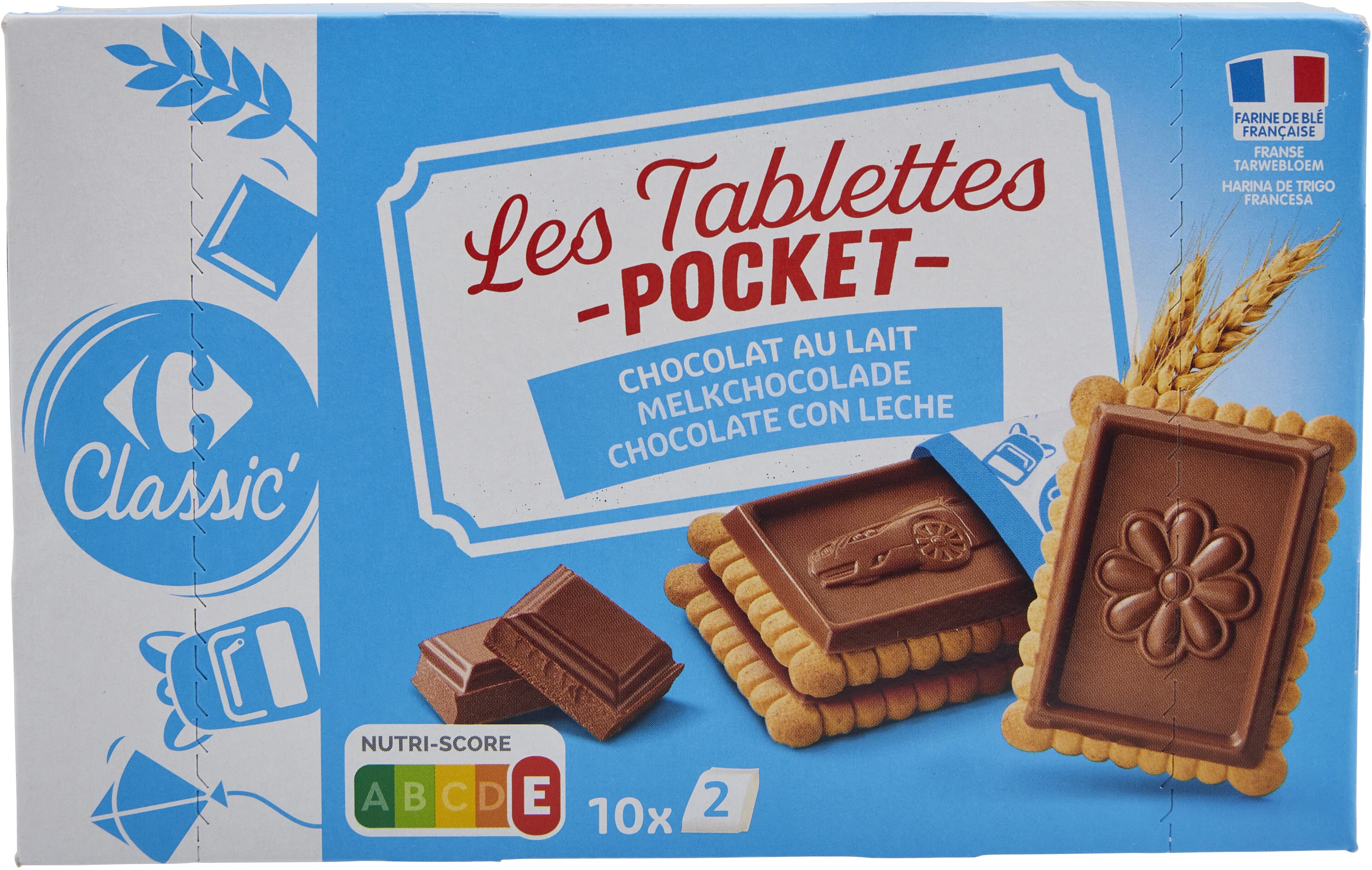 Carrefour Les Tablettes POCKET CHOCOLAT AU LAIT packshot