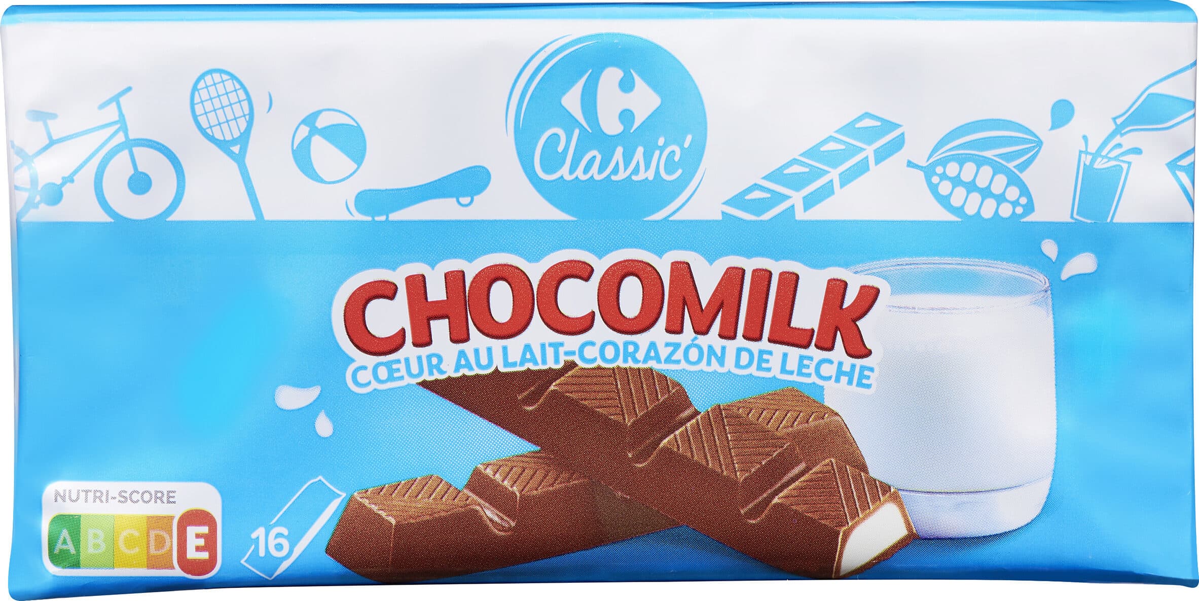 Carrefour Mini barrita de chocolate con corazón de leche packshot