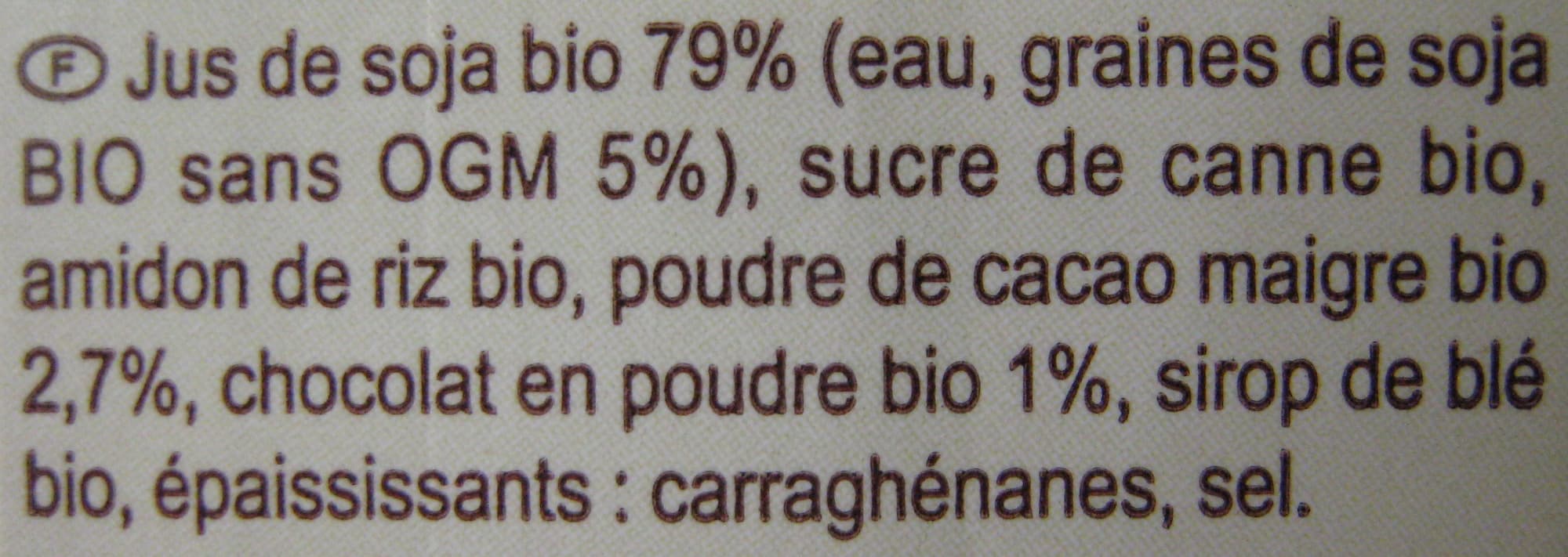 Carrefour BIO Dessert au soja Saveur chocolat packshot