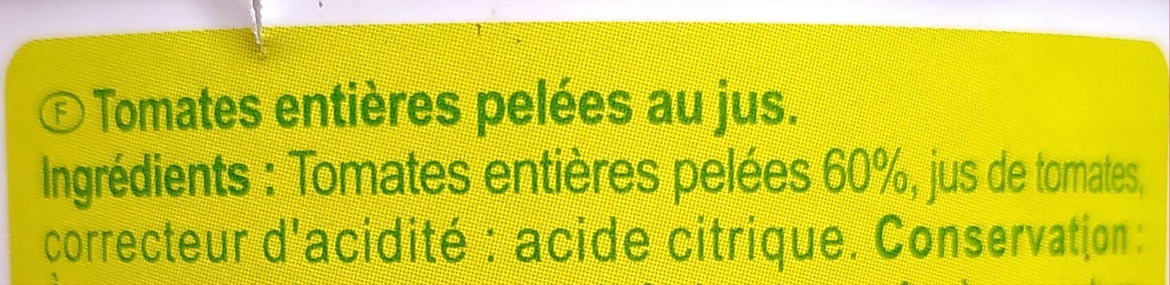 Carrefour Tomates pelées au jus packshot