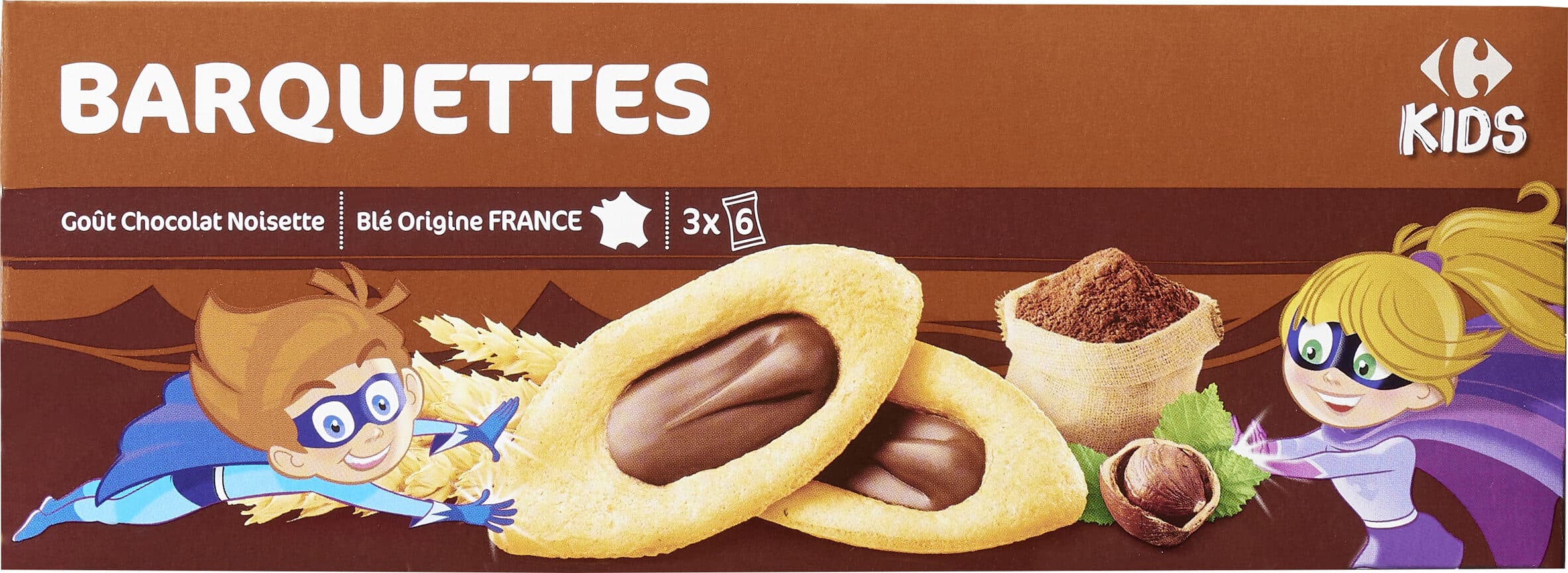 Carrefour Las bandejas chocolate-avellana packshot