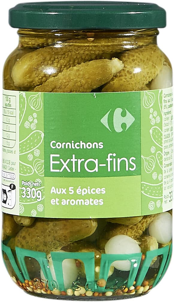 Carrefour Cornichons Extra-fins aux 5 épices et aromates packshot