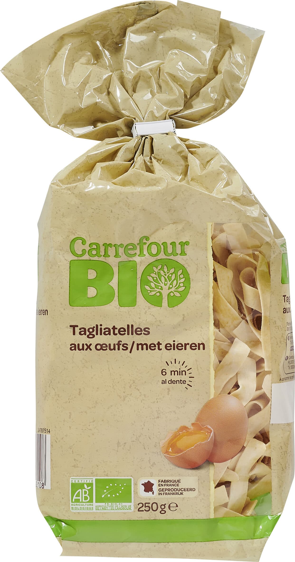 Carrefour BIO Tagliatelles aux oeufs packshot