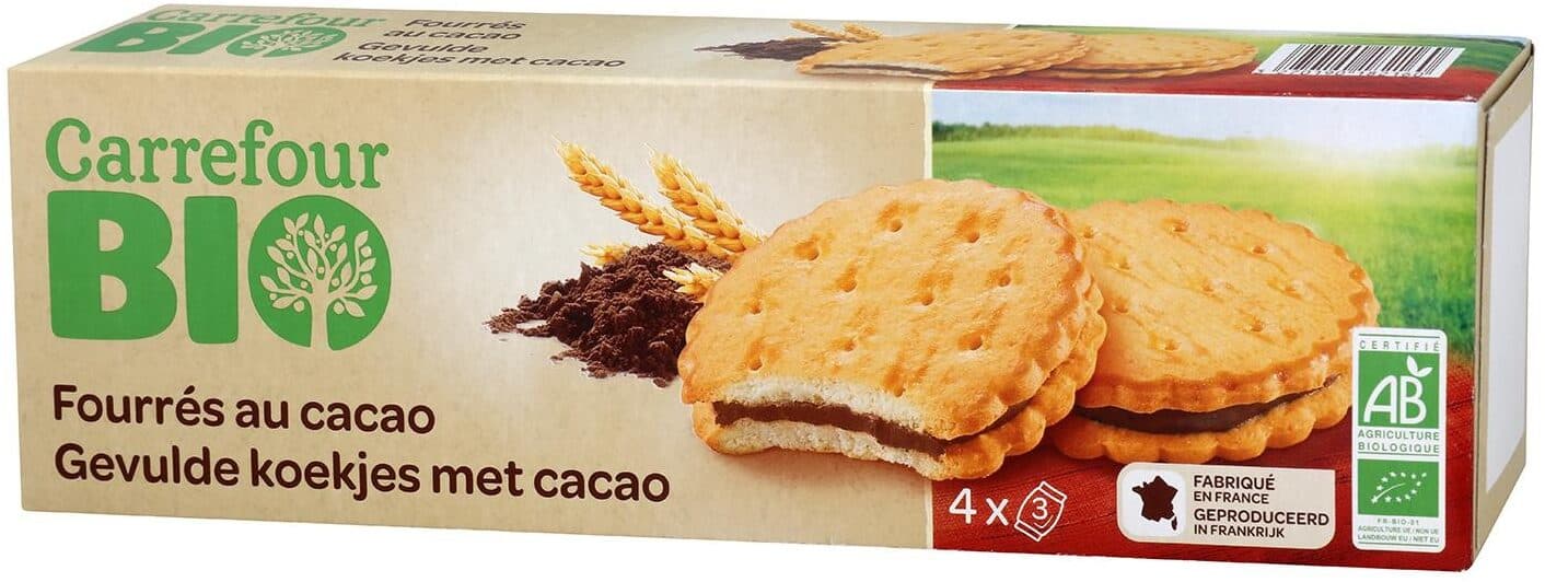 Carrefour BIO Fourrés au cacao packshot