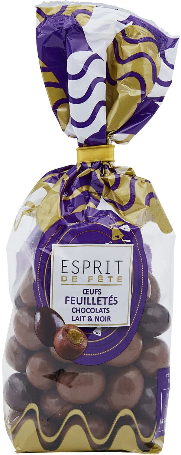 Carrefour Œufs feuilletes lait & noir packshot