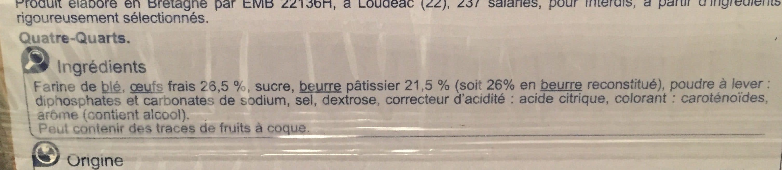 Carrefour Quatre-Quarts Pur beurre packshot