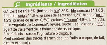 Carrefour BIO Petits pains grillés aux céréales packshot