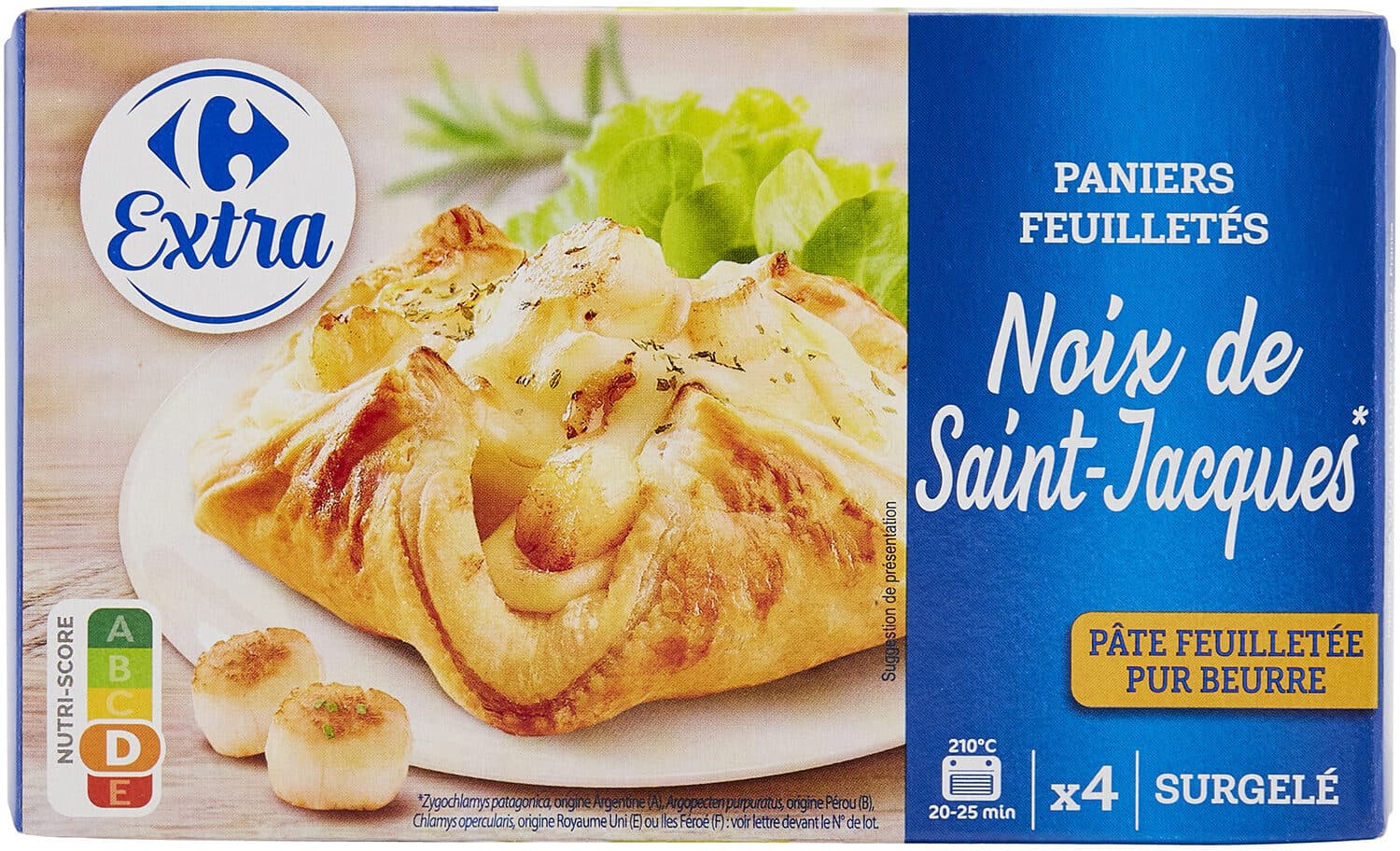 Carrefour Paniers feuilletés Noix de Saint-Jacques* packshot