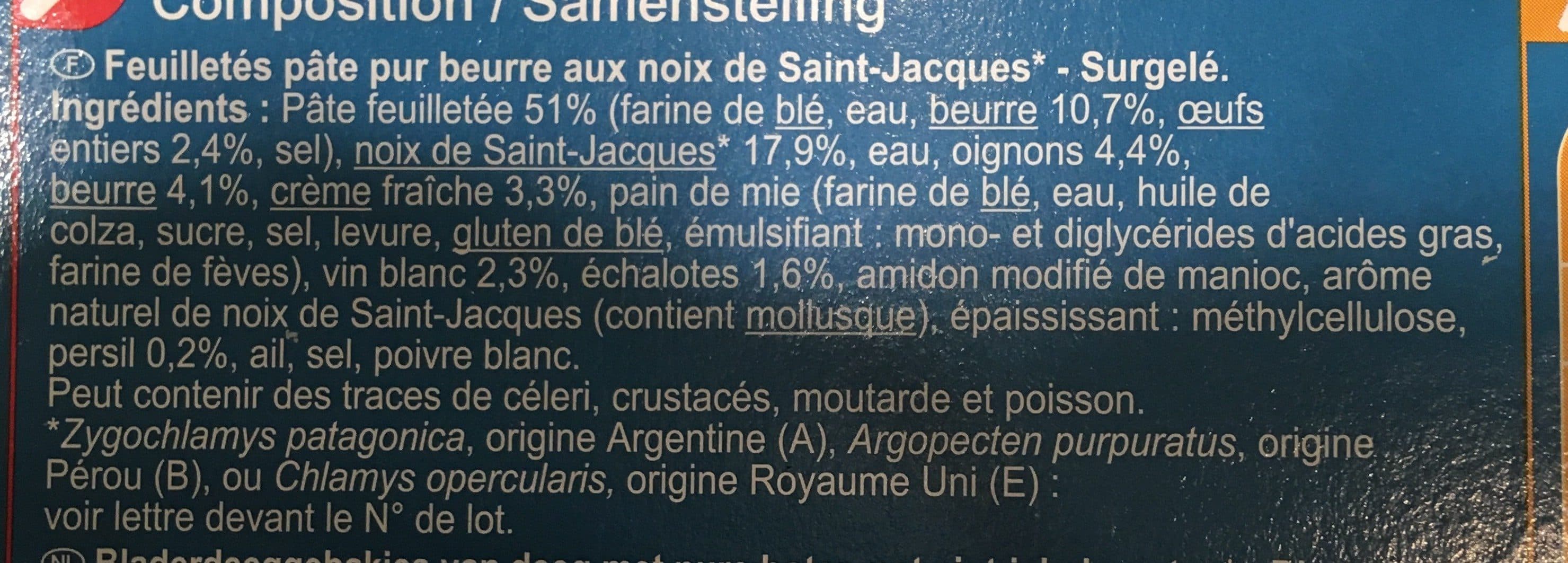 Carrefour Paniers feuilletés Noix de Saint-Jacques* packshot