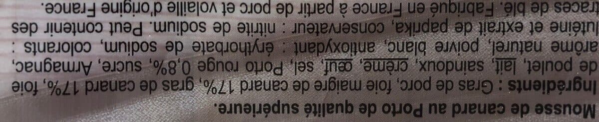 Carrefour Mousse de Canard Au Porto packshot