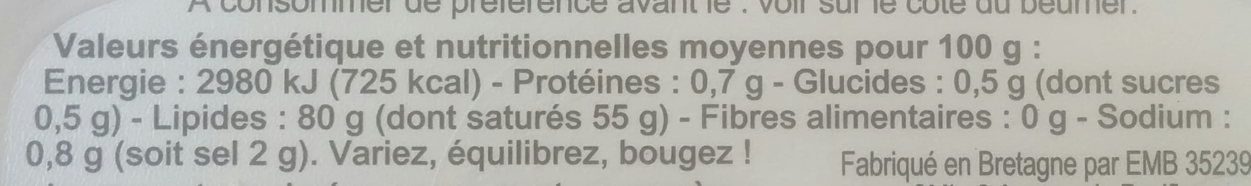 Carrefour Beurre gastronomique demi-sel packshot