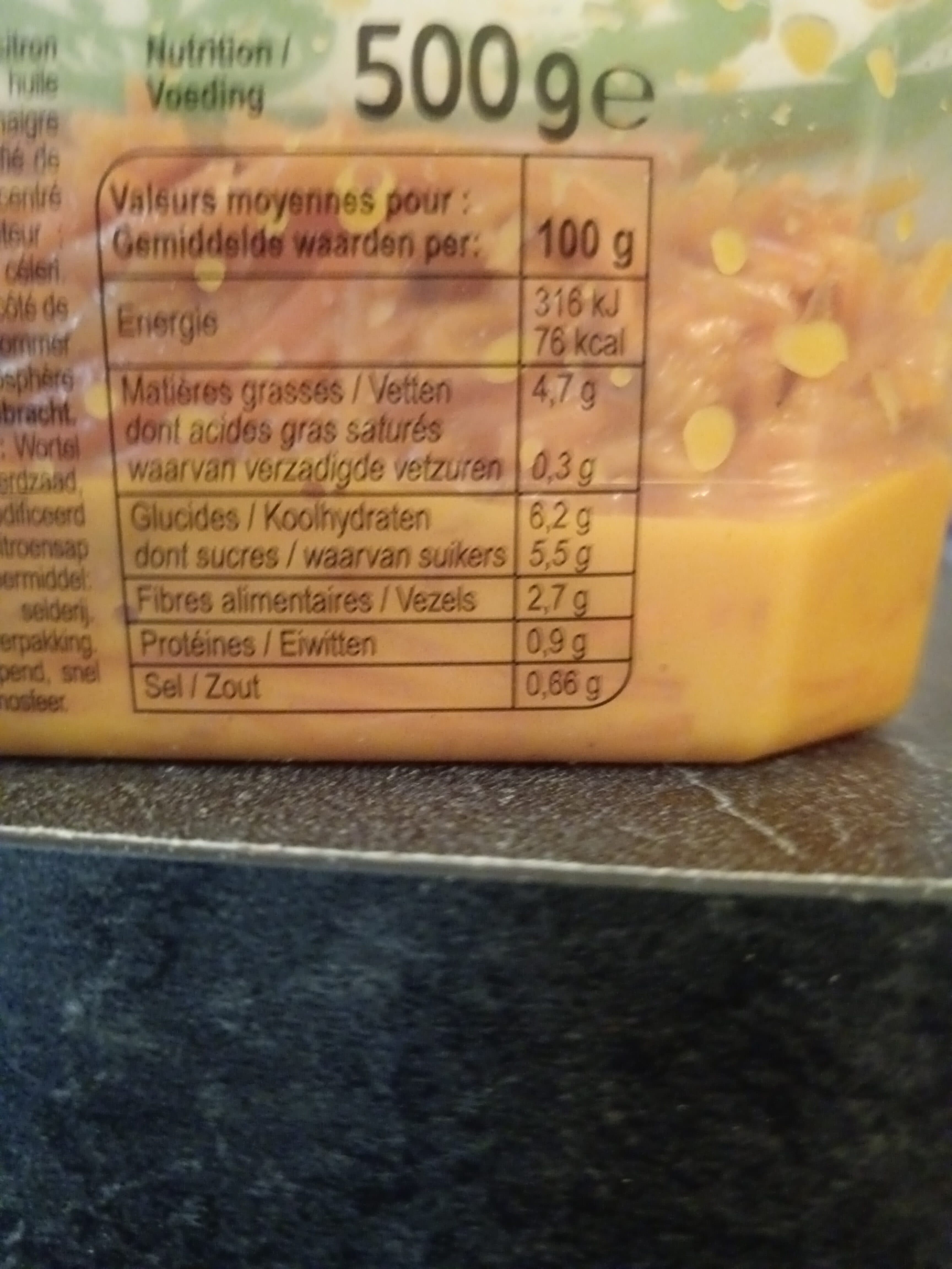 Carrefour Classic Carottes râpées au jus de citron packshot